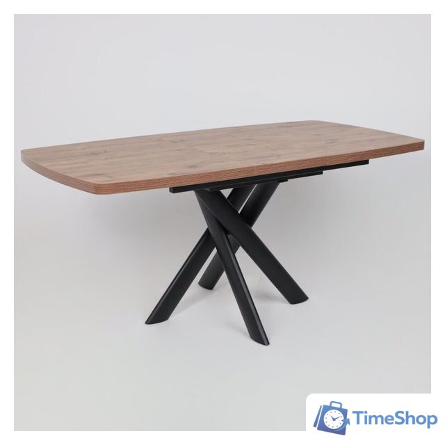 Кухонный стол Мамадома Leonel-130 раздвижной 130-165х85 (дуб веллингтон/черный) - Изображение №17 — Интернет-магазин Time-Shop