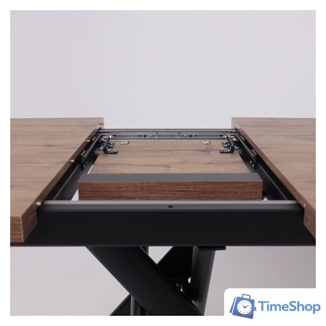 Кухонный стол Мамадома Leonel-130 раздвижной 130-165х85 (дуб веллингтон/черный) - Изображение №15 — Интернет-магазин Time-Shop