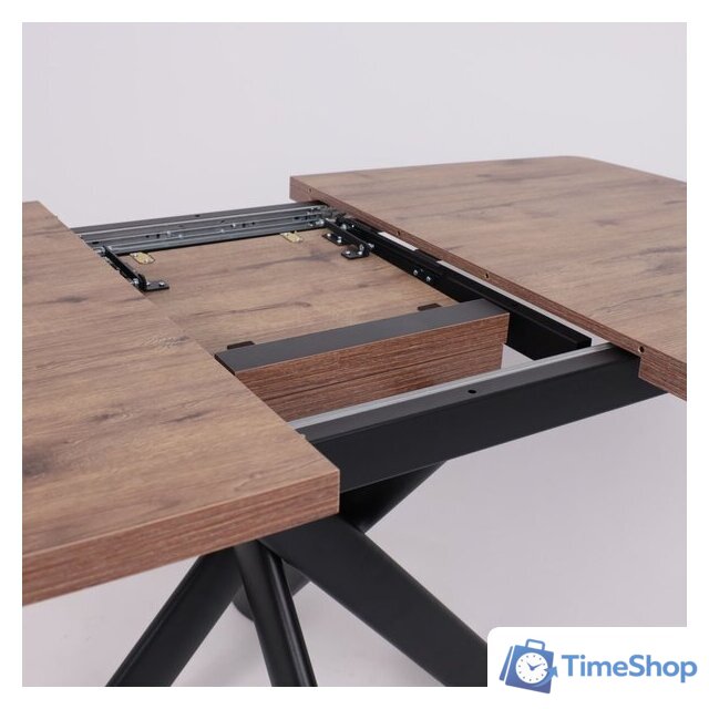 Кухонный стол Мамадома Leonel-130 раздвижной 130-165х85 (дуб веллингтон/черный) - Изображение №14 — Интернет-магазин Time-Shop