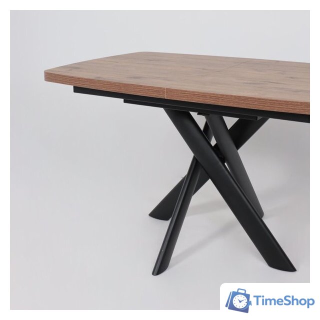 Кухонный стол Мамадома Leonel-130 раздвижной 130-165х85 (дуб веллингтон/черный) - Изображение №13 — Интернет-магазин Time-Shop