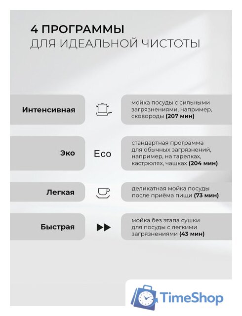 Встраиваемая посудомоечная машина LEX DW4541WH Compact - Изображение №3 — Интернет-магазин Time-Shop