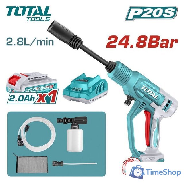 Мойка высокого давления Total TPWLI20362 (с 1-им АКБ) - Изображение №1 — Интернет-магазин Time-Shop
