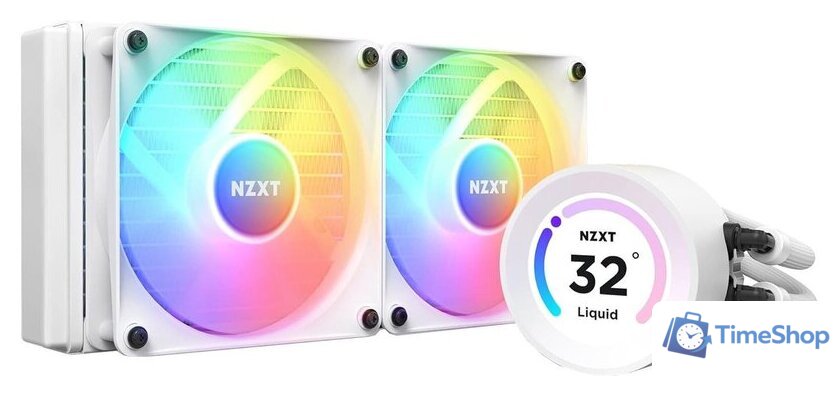 Система жидкостного охлаждения для процессора NZXT Kraken Elite 240 RGB RL-KR24E-W1 - Изображение №1 — Интернет-магазин Time-Shop