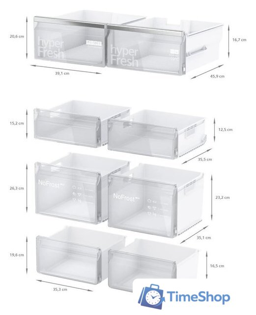 Четырёхдверный холодильник Siemens iQ500 KF96NAXEA - Изображение №10 — Интернет-магазин Time-Shop