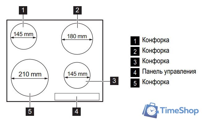 Варочная панель Electrolux EHF6240XXK - Изображение №3 — Интернет-магазин Time-Shop