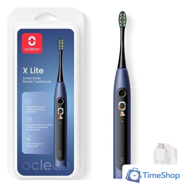 Электрическая зубная щетка Oclean X Lite (темно-синий) - Изображение №1 — Интернет-магазин Time-Shop
