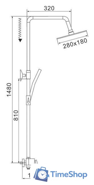 Душевая система  Rose R2736 - Изображение №2 — Интернет-магазин Time-Shop
