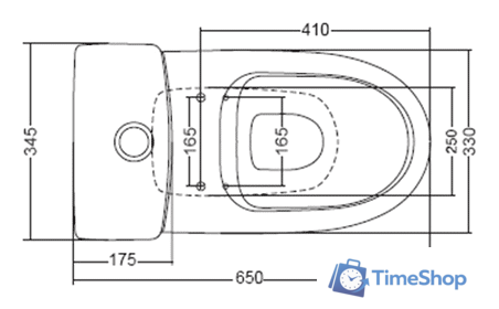 Унитаз напольный Santek Лига [WH302141] - Изображение №3 — Интернет-магазин Time-Shop