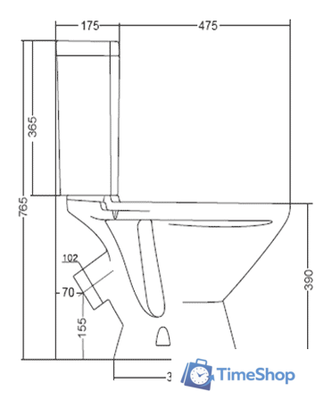 Унитаз напольный Santek Лига [WH302141] - Изображение №4 — Интернет-магазин Time-Shop