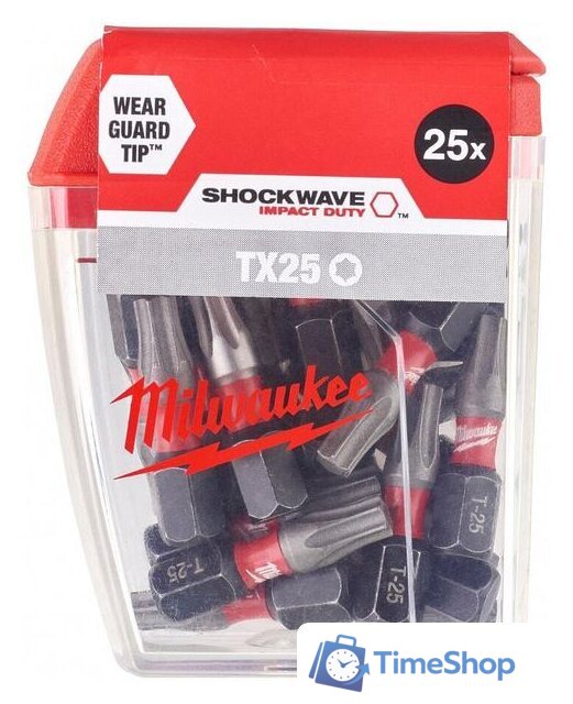 Набор бит Milwaukee 4932430880 (25 предметов) - Изображение №1 — Интернет-магазин Time-Shop