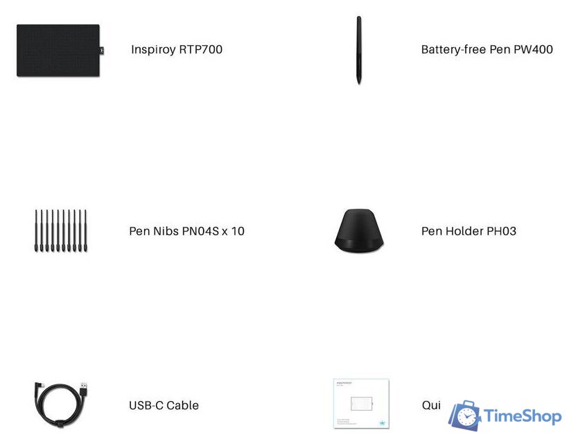 Графический планшет Huion Inspiroy RTP-700 (синий) - Изображение №11 — Интернет-магазин Time-Shop