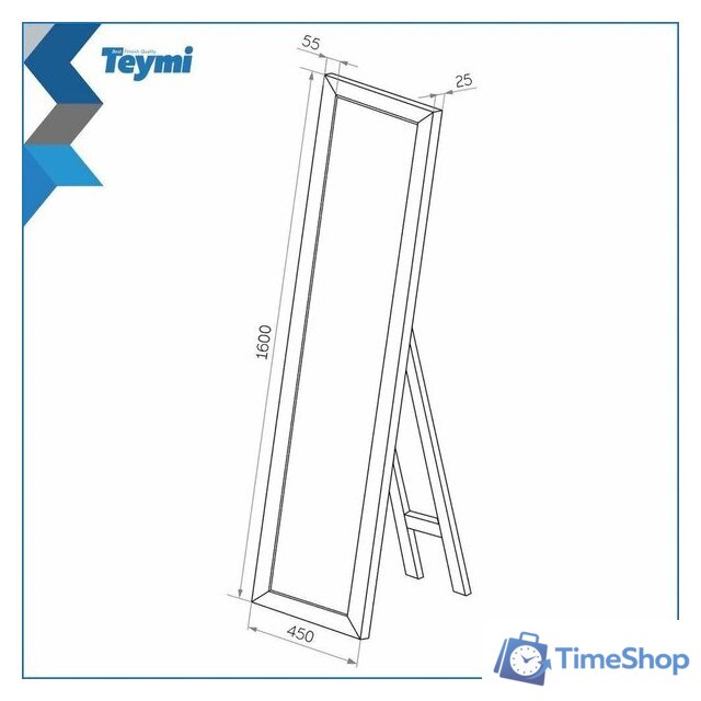  Teymi Зеркало Helmi 45x160 T20245 (светлый дуб) - Изображение №15 — Интернет-магазин Time-Shop