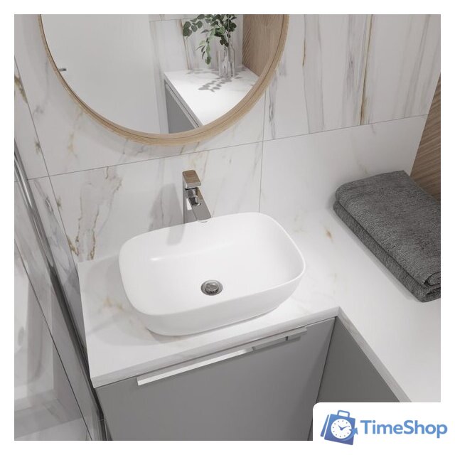 Умывальник Lauter 21493A + клапан 21190W + сифон 21635W (белый матовый) - Изображение №12 — Интернет-магазин Time-Shop