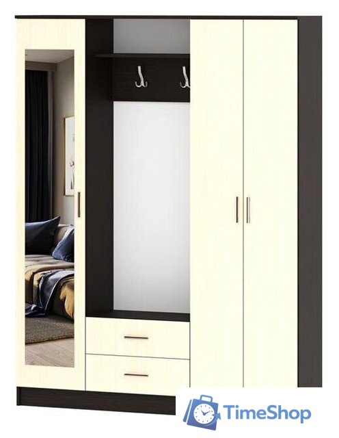 Стенка Памир ПВ-2 (венге/дуб белфорт) - Изображение №1 — Интернет-магазин Time-Shop