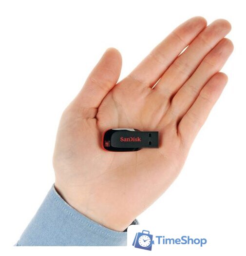 USB Flash SanDisk Cruzer Blade Black 128GB (SDCZ50-128G-B35) - Изображение №4 — Интернет-магазин Time-Shop