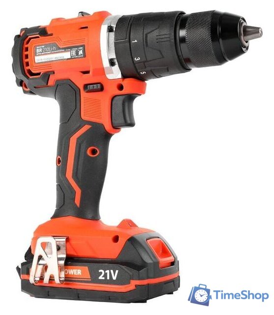 Ударная дрель-шуруповерт Patriot BR 210UES-h 180301555 (с 2-мя АКБ, кейс) - Изображение №2 — Интернет-магазин Time-Shop