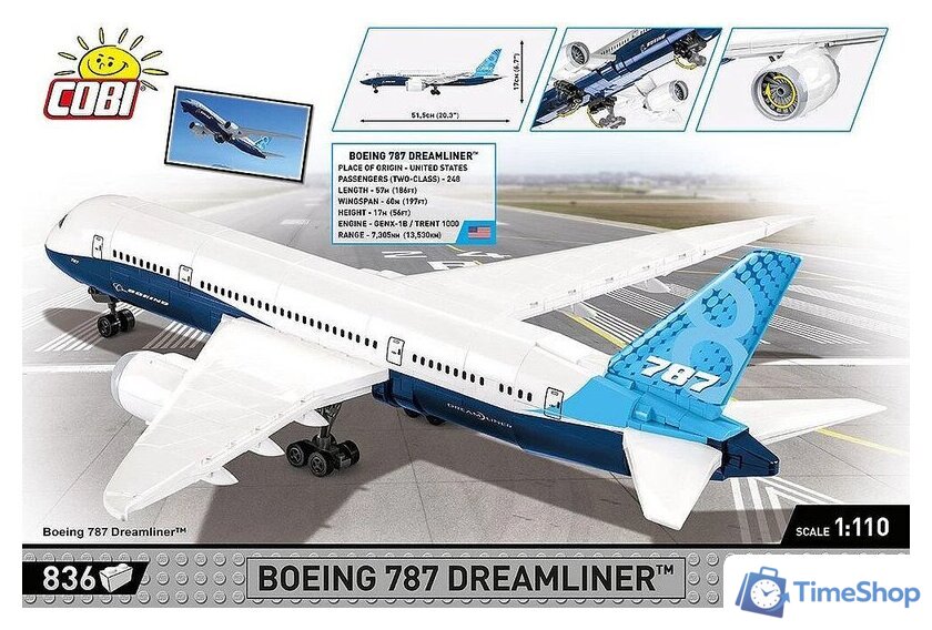 Конструктор Cobi Action Town Boeing 787 Dreamliner - Изображение №4 — Интернет-магазин Time-Shop