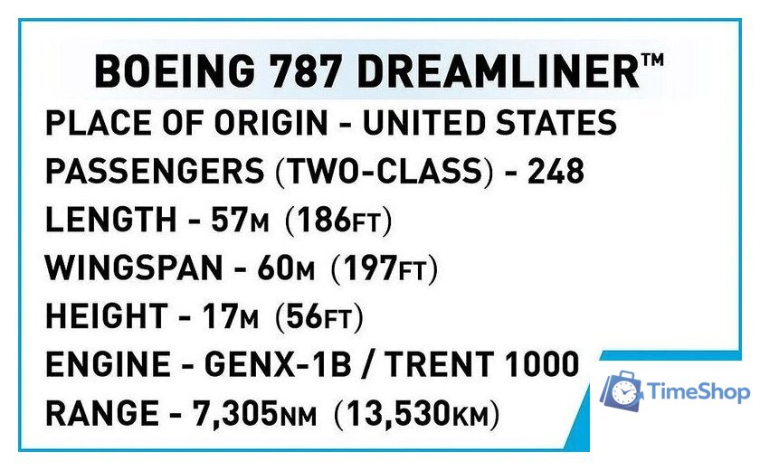 Конструктор Cobi Action Town Boeing 787 Dreamliner - Изображение №9 — Интернет-магазин Time-Shop