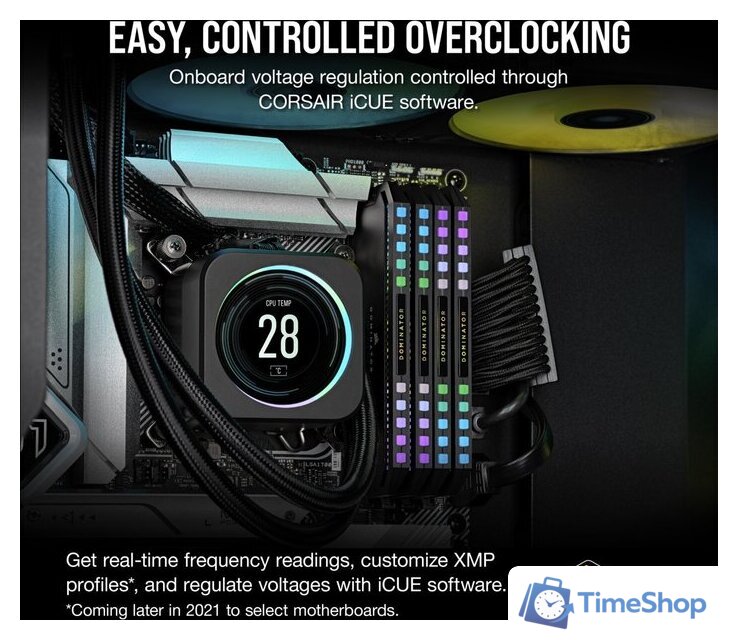 Оперативная память Corsair Dominator Platinum RGB 2x32ГБ DDR5 6600 МГц CMT64GX5M2B6600C32 - Изображение №6 — Интернет-магазин Time-Shop