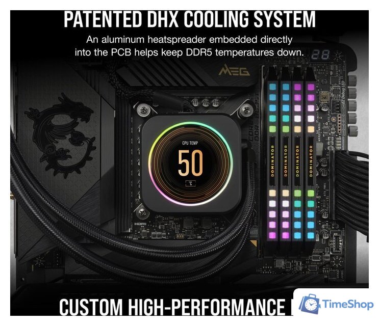 Оперативная память Corsair Dominator Platinum RGB 2x32ГБ DDR5 6600 МГц CMT64GX5M2B6600C32 - Изображение №5 — Интернет-магазин Time-Shop