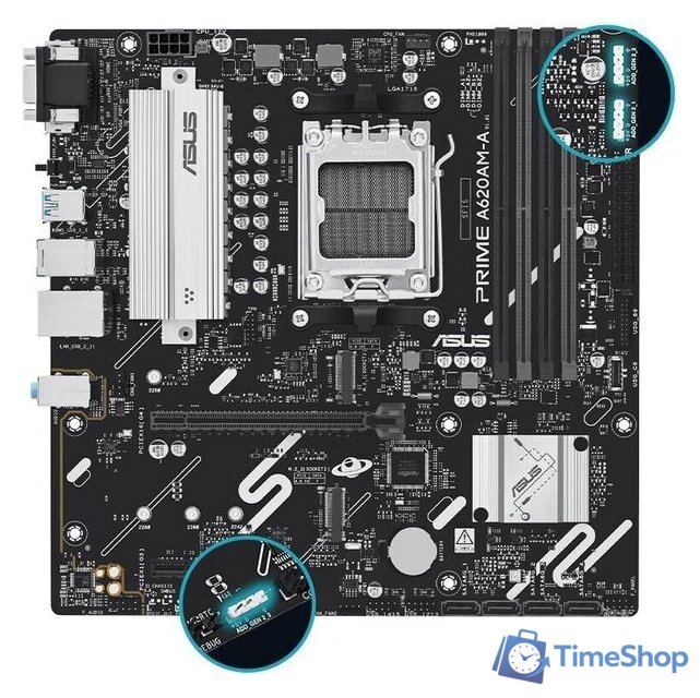 Материнская плата ASUS Prime A620AM-A-CSM - Изображение №2 — Интернет-магазин Time-Shop