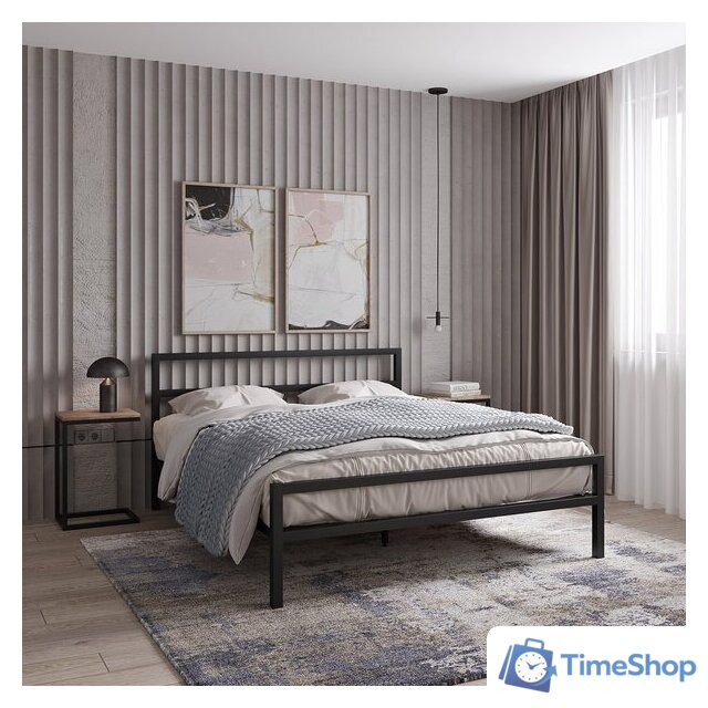 Кровать Князев Мебель Наргиз НЗ.180.200.Ч (черный муар) - Изображение №4 — Интернет-магазин Time-Shop