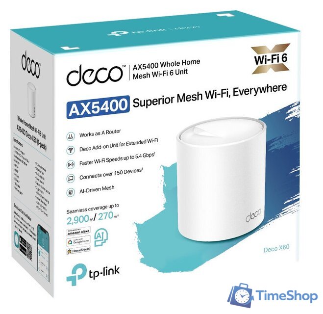 Wi-Fi роутер TP-Link Deco X60 V3.2 (1 шт.) - Изображение №8 — Интернет-магазин Time-Shop
