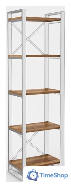 Стеллаж Hype Mebel Стандарт 80x170 (белый/дуб галифакс олово) - Изображение №1 — Интернет-магазин Time-Shop
