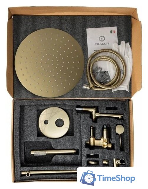 Душевая система  Filarete Roun FL1020 (матовое золото) - Изображение №15 — Интернет-магазин Time-Shop