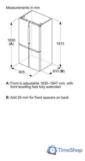 Четырёхдверный холодильник Bosch Serie 4 KFN96AXEA - Изображение №14 — Интернет-магазин Time-Shop