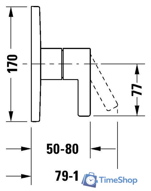 Смеситель без скрытого механизма Duravit D-Neo Chrom DE4210010010 - Изображение №5 — Интернет-магазин Time-Shop