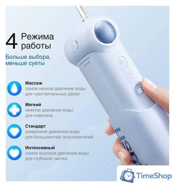 Ирригатор  Usmile C10 (голубой) - Изображение №5 — Интернет-магазин Time-Shop