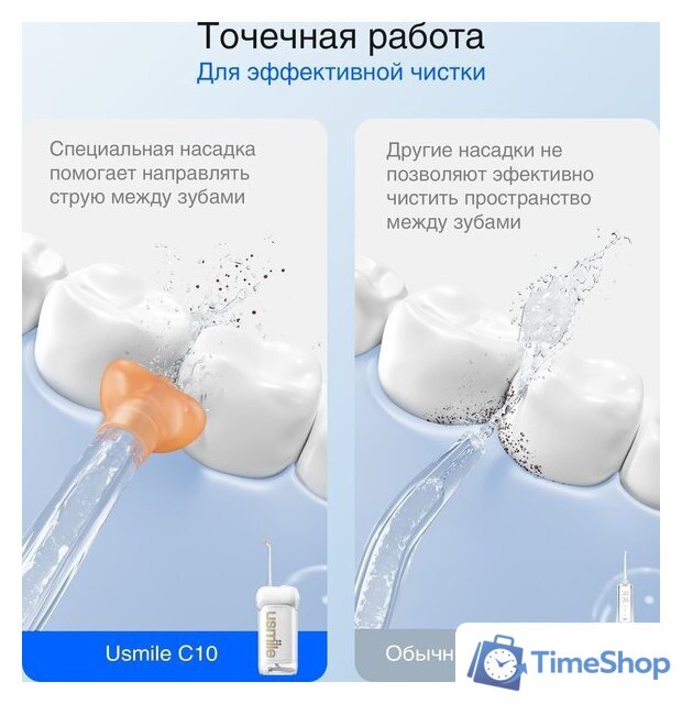 Ирригатор  Usmile C10 (голубой) - Изображение №8 — Интернет-магазин Time-Shop