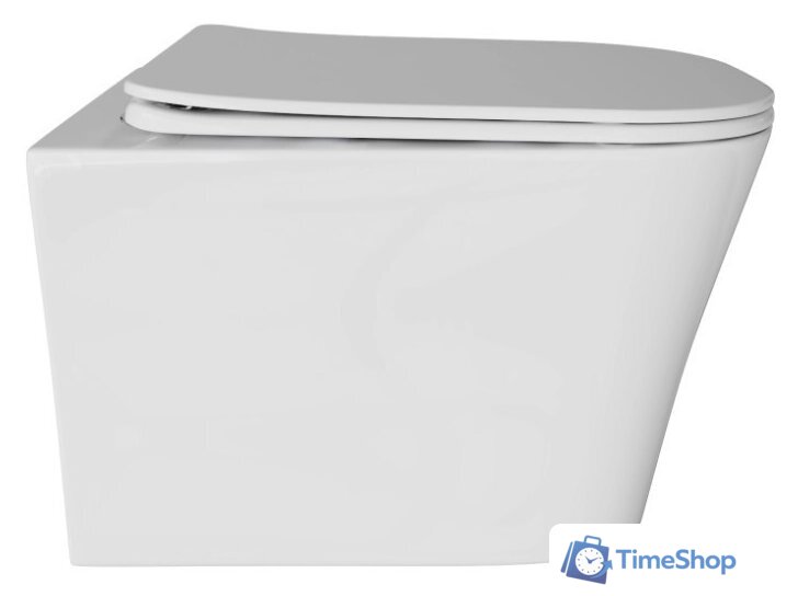 Унитаз подвесной White Wave Promo (белый глянец) - Изображение №2 — Интернет-магазин Time-Shop