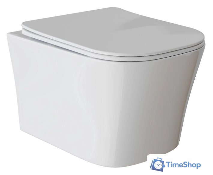 Унитаз подвесной White Wave Promo (белый глянец) - Изображение №1 — Интернет-магазин Time-Shop