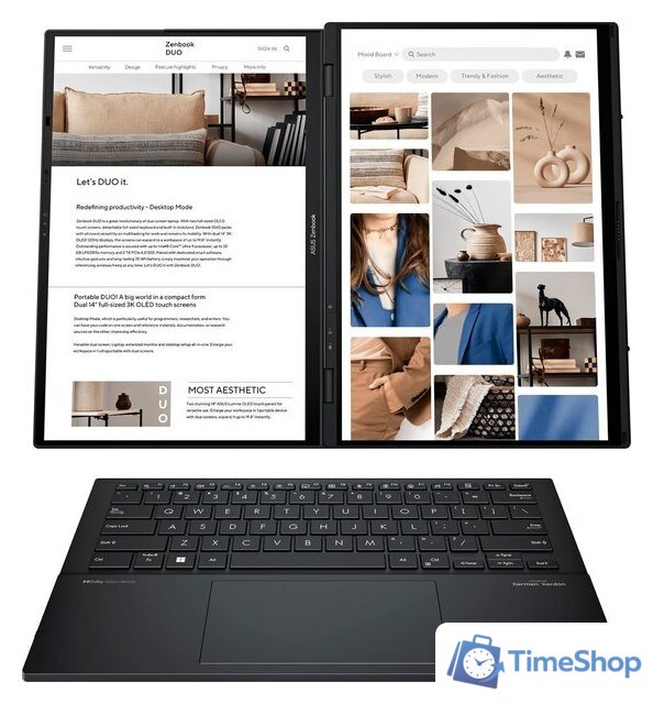 Рабочая станция ASUS Zenbook 14 Duo OLED UX8406CA-QL080W - Изображение №2 — Интернет-магазин Time-Shop
