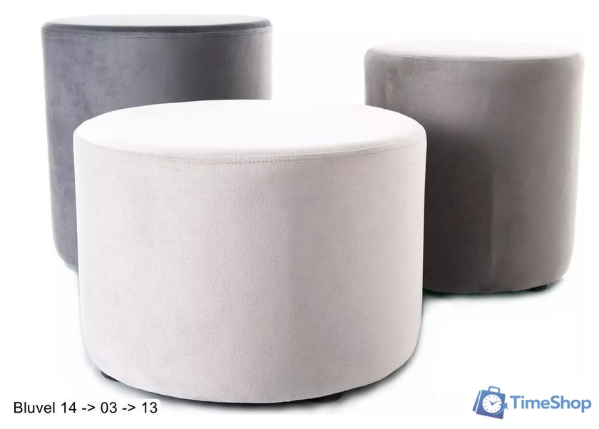 Пуфик Signal Doti B (Bluvel 03 светло-серый) - Изображение №2 — Интернет-магазин Time-Shop