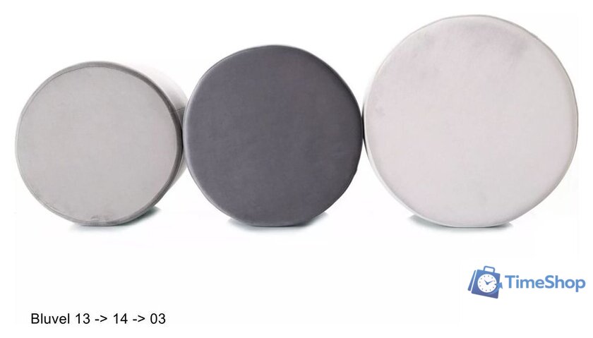 Пуфик Signal Doti B (Bluvel 03 светло-серый) - Изображение №3 — Интернет-магазин Time-Shop