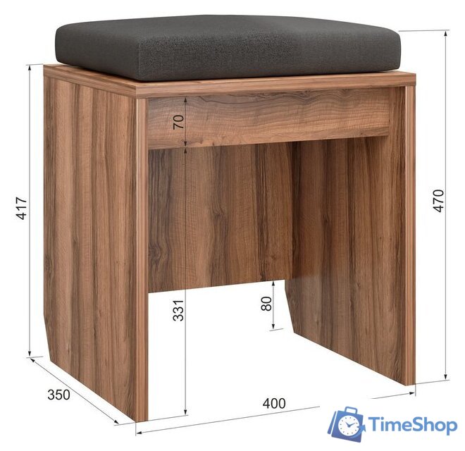 Банкетка Аквилон Чарли №8 (авелано) - Изображение №4 — Интернет-магазин Time-Shop