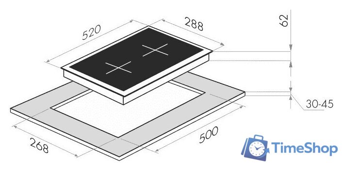 Варочная панель MAUNFELD EVI.292-BK - Изображение №12 — Интернет-магазин Time-Shop