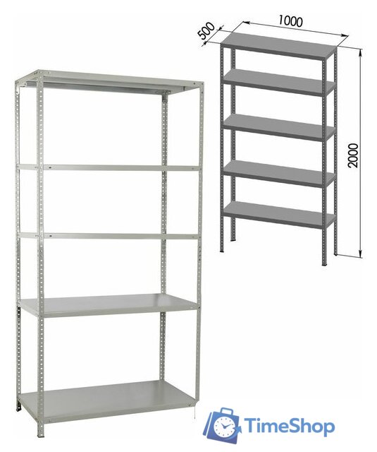 Стеллаж Brabix Ms Plus-200/50-5 291110 - Изображение №2 — Интернет-магазин Time-Shop