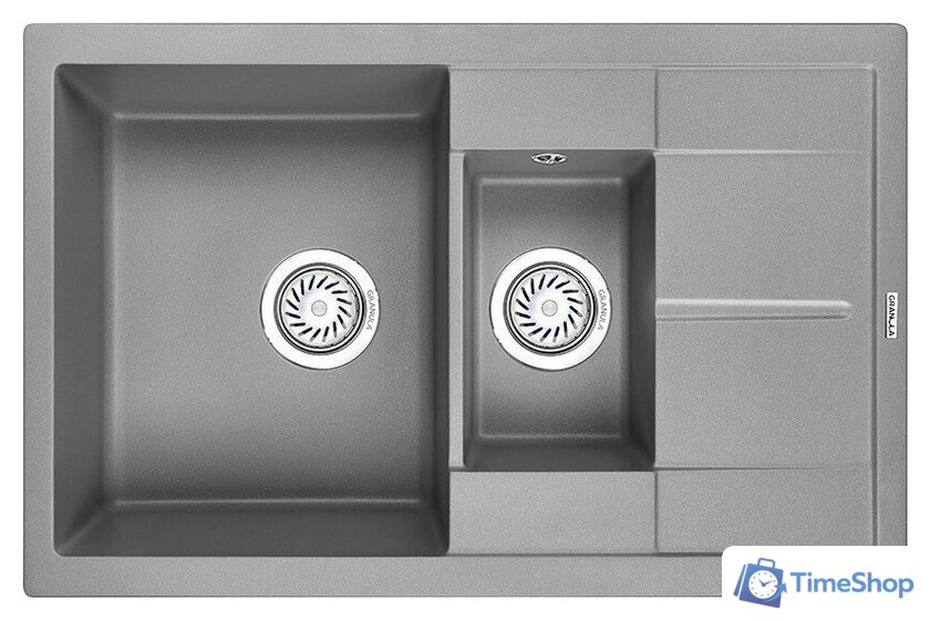 Кухонная мойка Granula GR-7802 (алюминиум) - Изображение №1 — Интернет-магазин Time-Shop