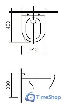 Унитаз подвесной Sanita Luxe Attica (с пневмокрышкой) - Изображение №2 — Интернет-магазин Time-Shop
