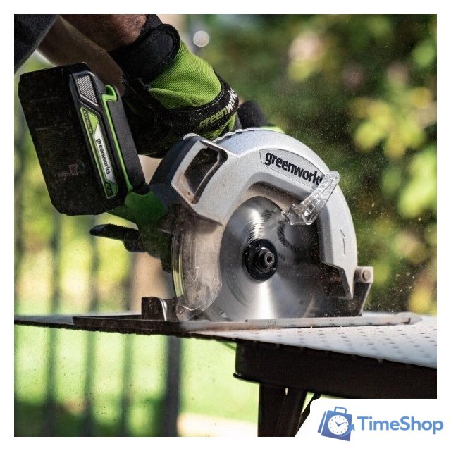 Дисковая (циркулярная) пила Greenworks GD24CS 1500907CUG (с 1-им АКБ) - Изображение №11 — Интернет-магазин Time-Shop