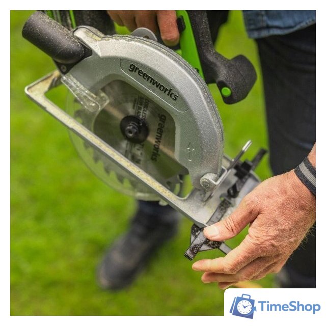 Дисковая (циркулярная) пила Greenworks GD24CS 1500907CUG (с 1-им АКБ) - Изображение №10 — Интернет-магазин Time-Shop