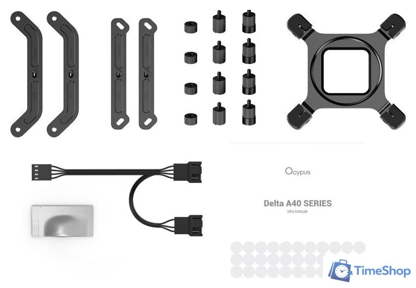 Кулер для процессора Ocypus Delta A40 Elite BK Dual FAN Delta-A40-BK2NNWN00X-GL - Изображение №8 — Интернет-магазин Time-Shop