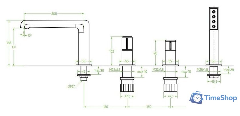 Смеситель Laveo Pretto BAO 014D - Изображение №2 — Интернет-магазин Time-Shop