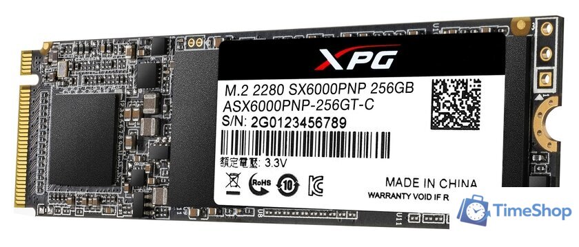 SSD ADATA XPG SX6000 Pro 256GB ASX6000PNP-256GT-C - Изображение №2 — Интернет-магазин Time-Shop