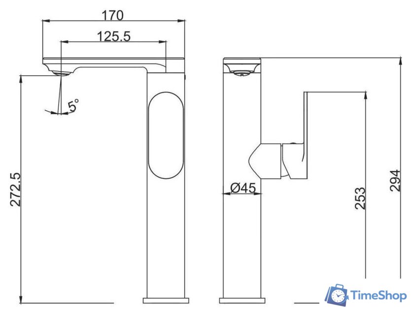 Смеситель Fashun A8985 - Изображение №4 — Интернет-магазин Time-Shop