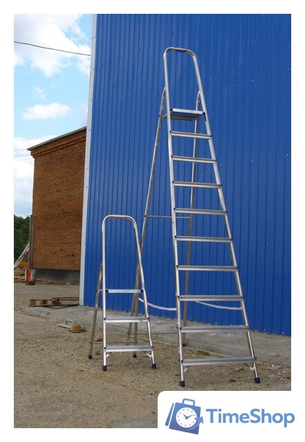 Лестница-стремянка Алюмет алюминиевая AM706 - Изображение №2 — Интернет-магазин Time-Shop
